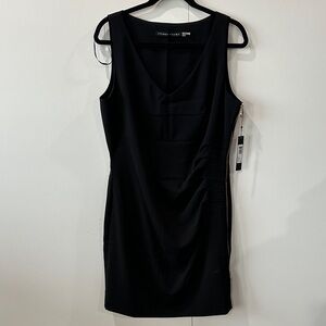Ivanka Trump Black V-Neck Mini Dress